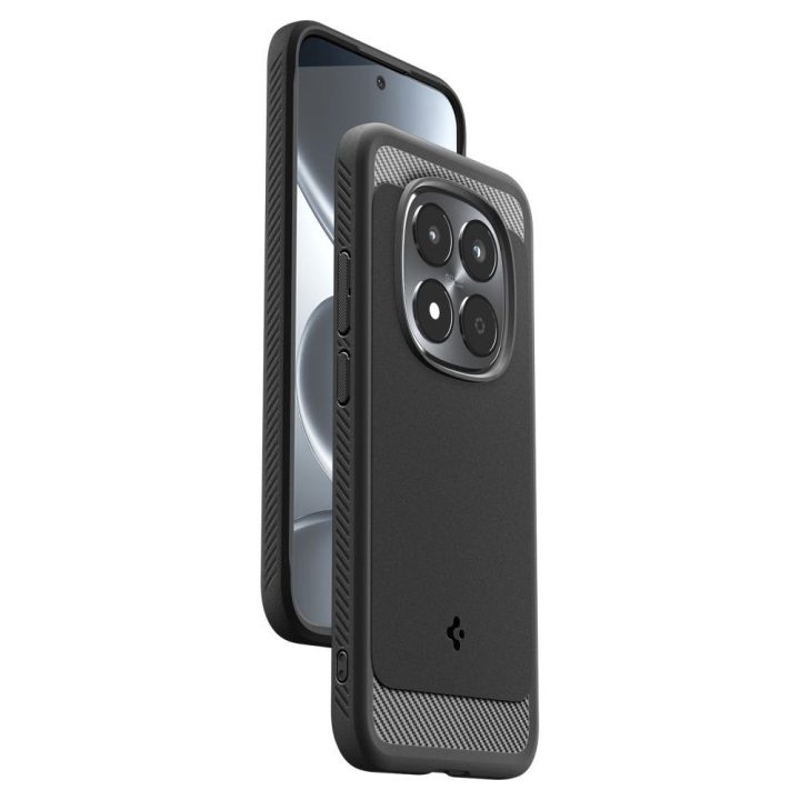 Dėklas telefonui Xiaomi Redmi Note 15 Pro 5G juodas Spigen Rugged Armor
