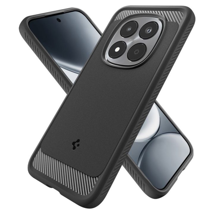 Dėklas telefonui Xiaomi Redmi Note 15 Pro 5G juodas Spigen Rugged Armor