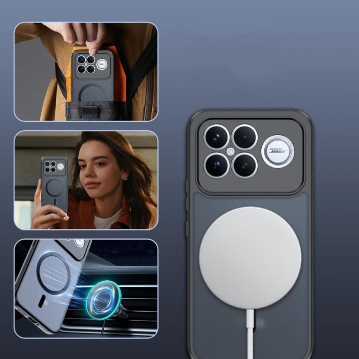 Dėklas telefonui Xiaomi Poco F8 Ultra su MagSafe funkcija juodas