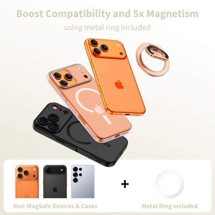 Magnetinis telefono laikiklis žiedas rožinio aukso