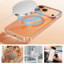 Magnetinis telefono laikiklio žiedas MagSafe oranžinis