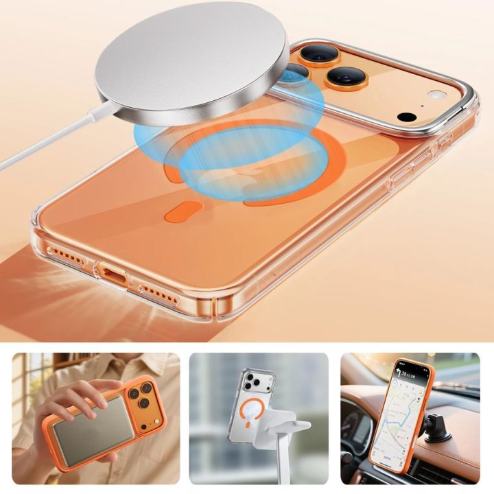 Magnetinis telefono laikiklio žiedas MagSafe oranžinis