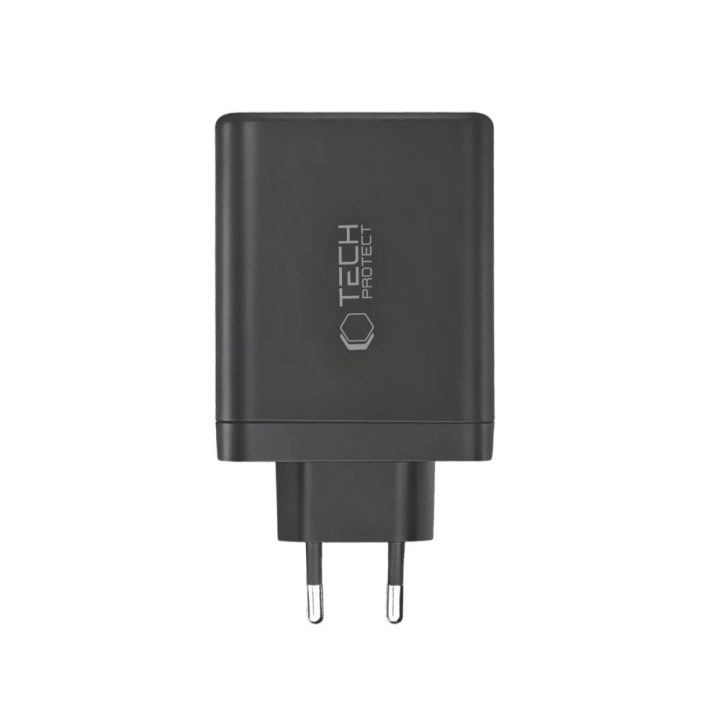Telefono įkroviklis 140 W su 4 USB jungtimis juodas