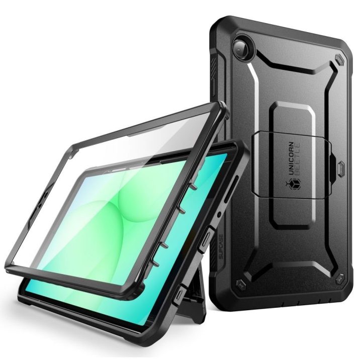 Dėklas planšetei Samsung Galaxy Tab A11 atsparus smūgiams juodas Supcase