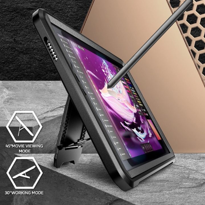 Dėklas planšetei Samsung Galaxy Tab A11 atsparus smūgiams juodas Supcase