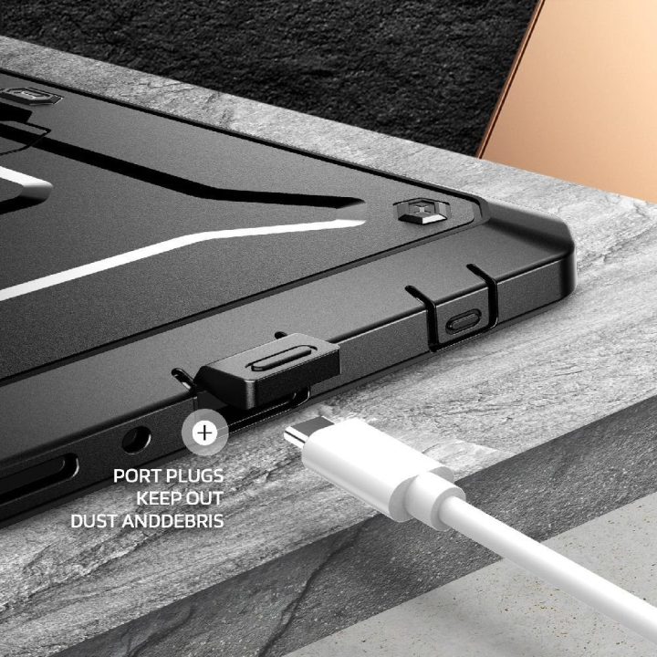 Dėklas planšetei Samsung Galaxy Tab A11 atsparus smūgiams juodas Supcase