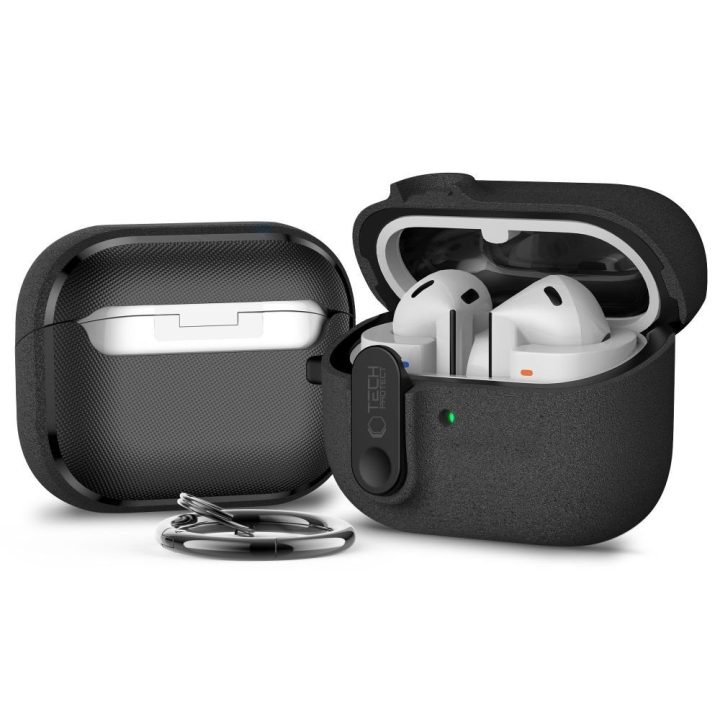 Dėklas ausinėms Samsung Galaxy Buds 3 / 3 FE / 3 Pro juodas