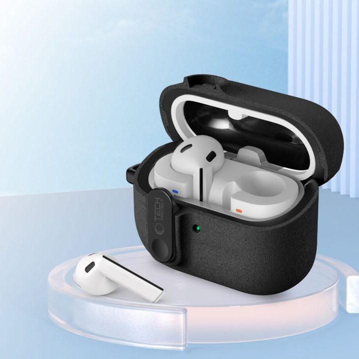 Dėklas ausinėms Samsung Galaxy Buds 3 / 3 FE / 3 Pro juodas