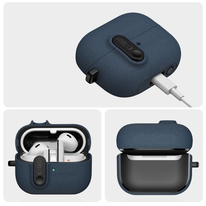 Dėklas Samsung Galaxy Buds 3 / 3 FE / 3 Pro ausinėms mėlynas
