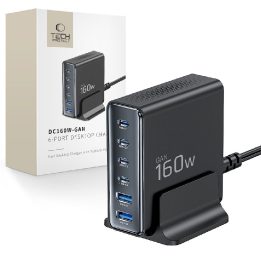 Telefono įkroviklis 160 W su 6 USB jungtimis