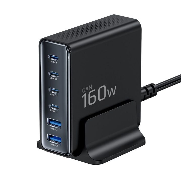 Telefono įkroviklis 160 W su 6 USB jungtimis