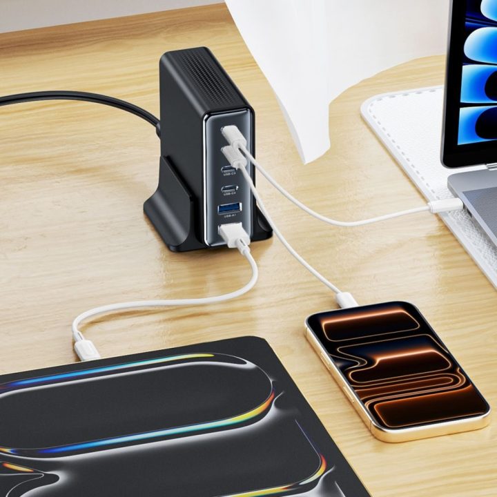 Telefono įkroviklis 160 W su 6 USB jungtimis