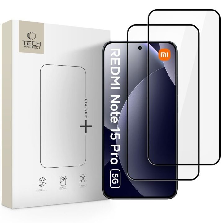 Grūdintas stiklas telefonui Xiaomi Redmi Note 15 Pro 5G (2 vnt.)