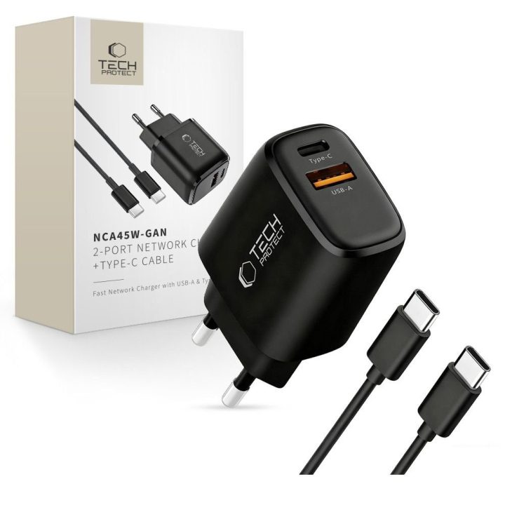 Telefono įkroviklis 45 W su USB-C laidu
