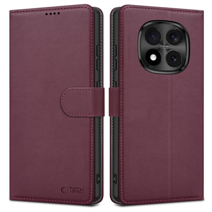 Dėklas telefonui Xiaomi Redmi Note 15 Pro 5G su pinigine bordo