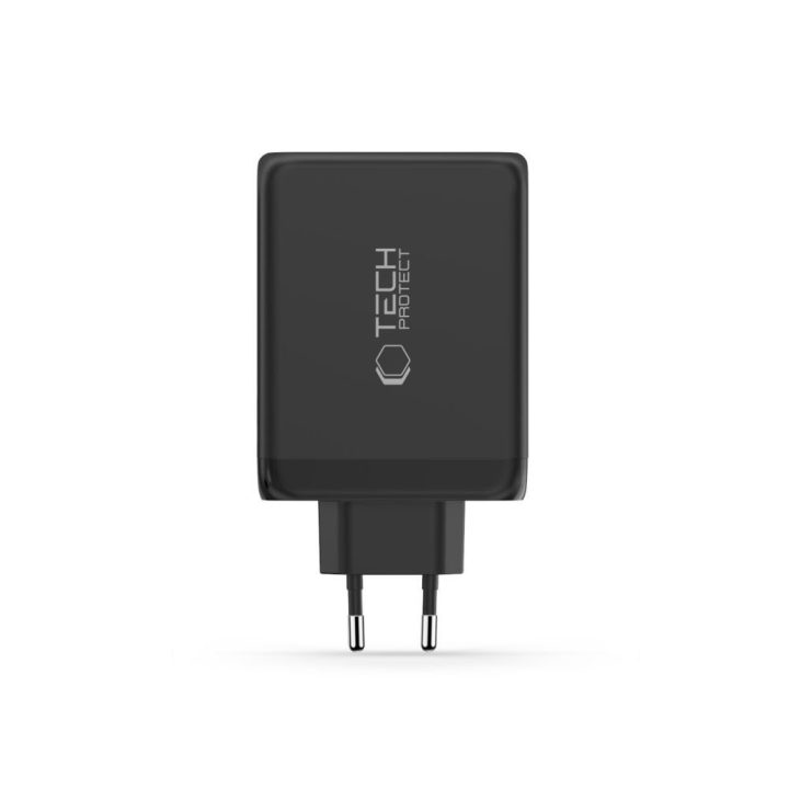 Telefono įkroviklis 4 USB lizdų 200 W juodas