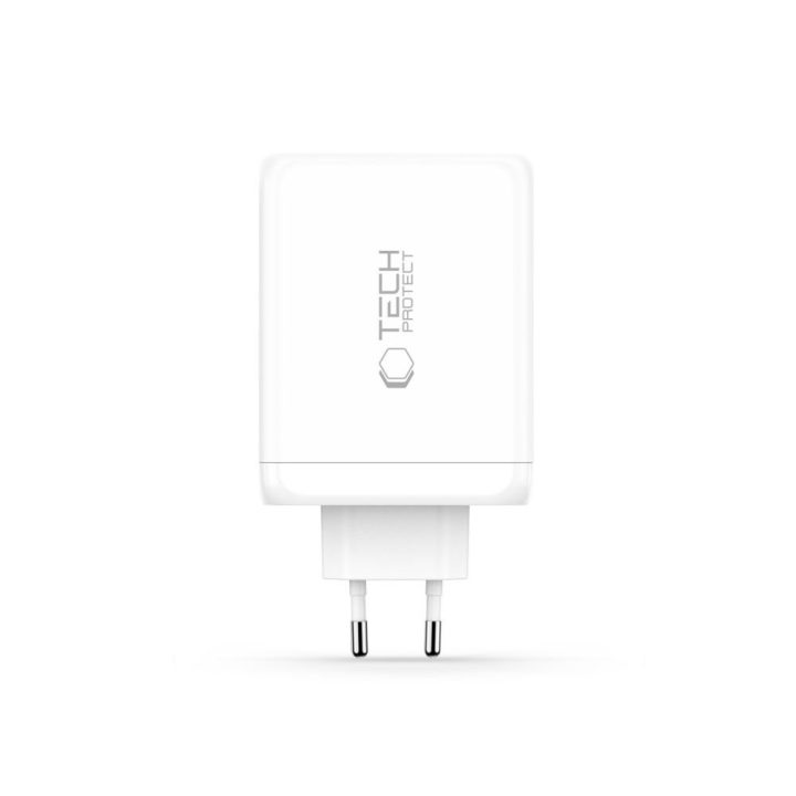 Telefono įkroviklis 200 W su 4 USB jungtimis baltas