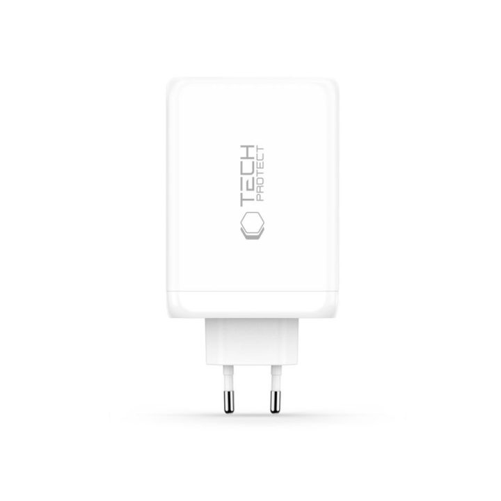 Telefono įkroviklis 240 W su 4 USB jungtimis baltas