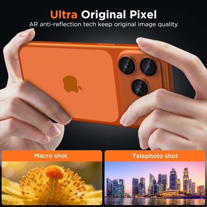 Grūdintas kameros stiklas iPhone 17 Pro Max Camfull Fit+
