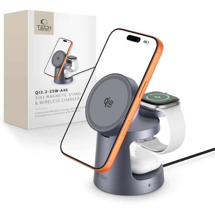 Magnetinis belaidis telefono įkroviklis 3in1 25 W