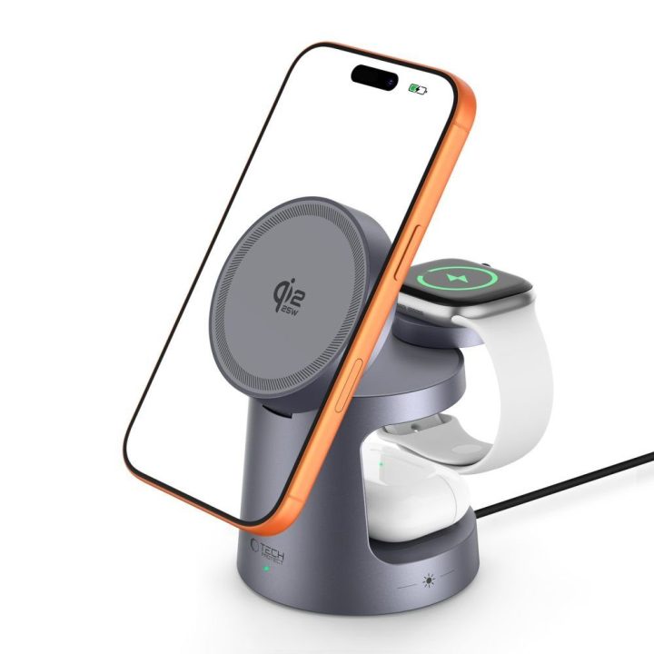 Magnetinis belaidis telefono įkroviklis 3in1 25 W