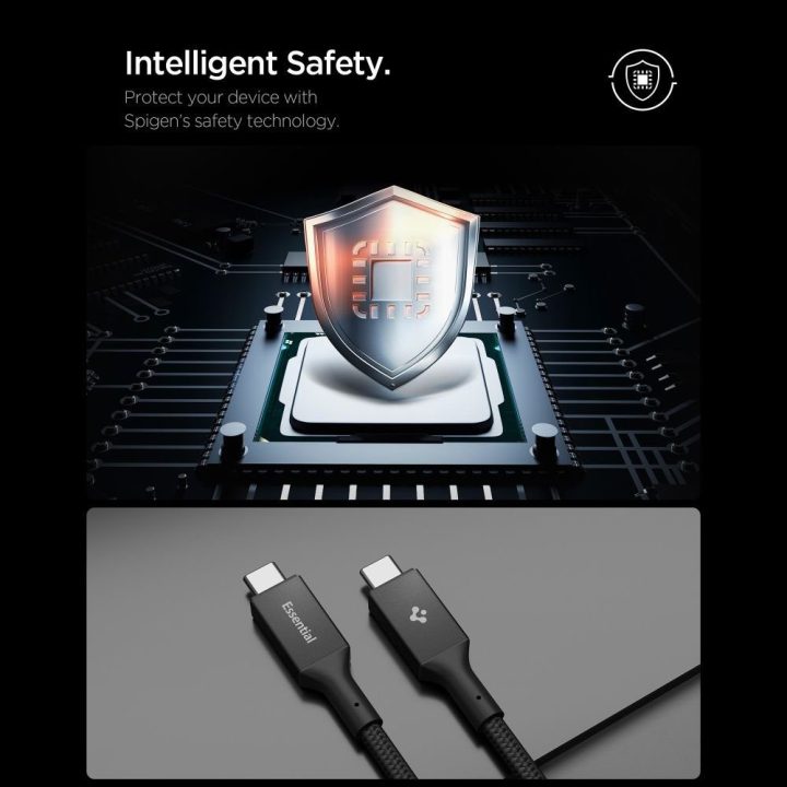 USB-C įkrovimo laidas 240 W 150 cm juodas Spigen