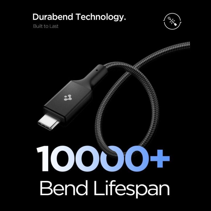 USB-C įkrovimo laidas 240 W 150 cm juodas Spigen