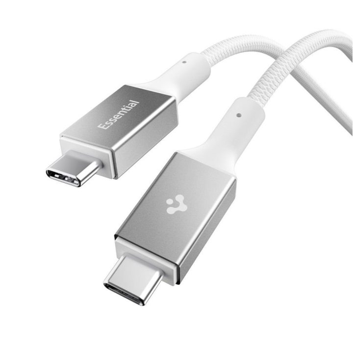 USB-C įkrovimo laidas 240W 150 cm baltas Spigen Essential