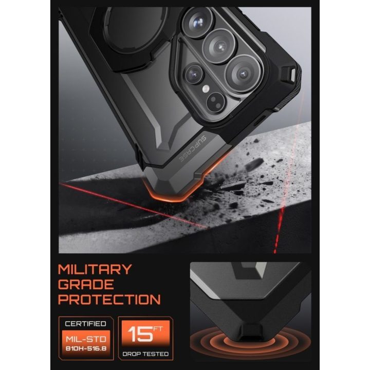 Dėklas telefonui Samsung Galaxy S26 Ultra su MagSafe juodas Supcase