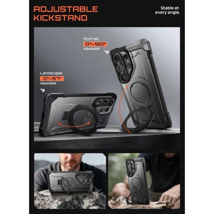 Dėklas telefonui Samsung Galaxy S26 Ultra su MagSafe juodas Supcase