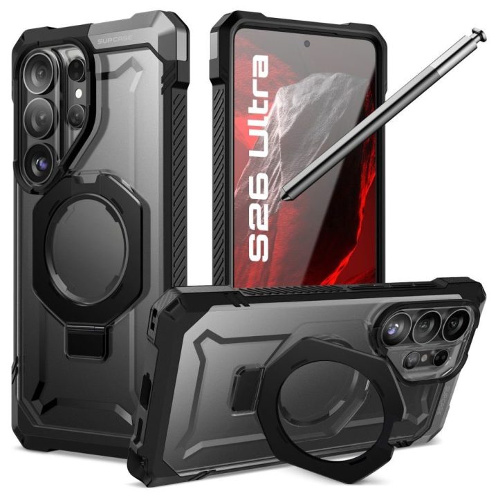 Dėklas telefonui Samsung Galaxy S26 Ultra su MagSafe juodas Supcase