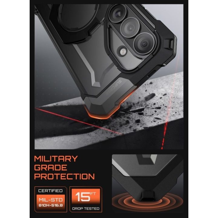 Dėklas telefonui Samsung Galaxy S26 su MagSafe funkcija juodas Supcase