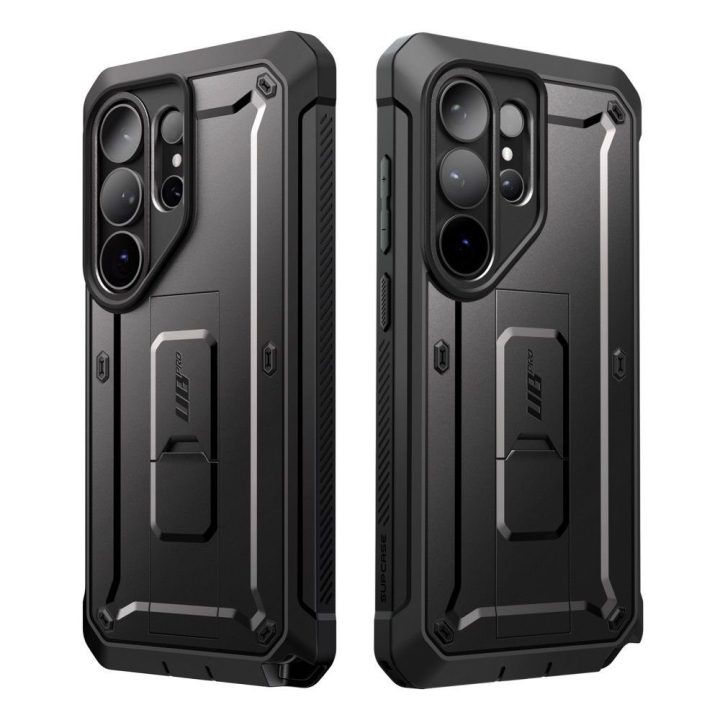 Dėklas telefonui Samsung Galaxy S26 Ultra atsparus smūgiams juodas (2 vnt.) Supcase