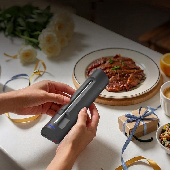 Maisto termometras su Bluetooth ir WiFi programėle Meatmeet S Pro
