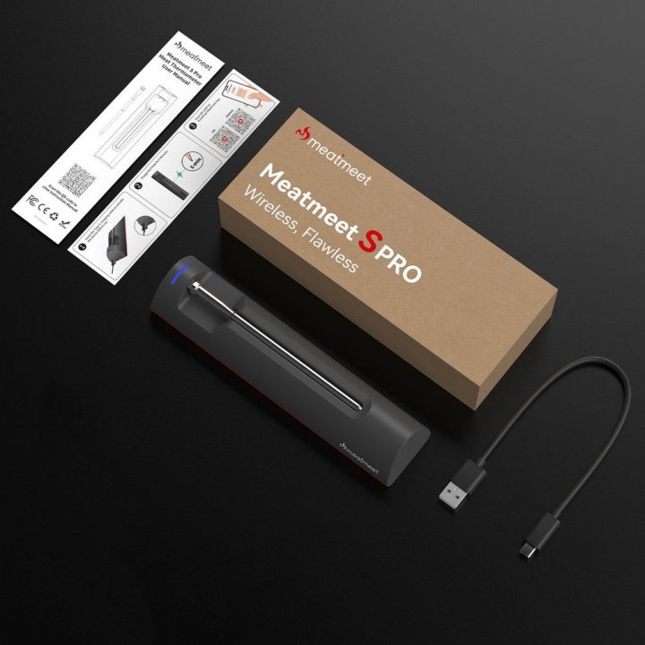 Maisto termometras su Bluetooth ir WiFi programėle Meatmeet S Pro