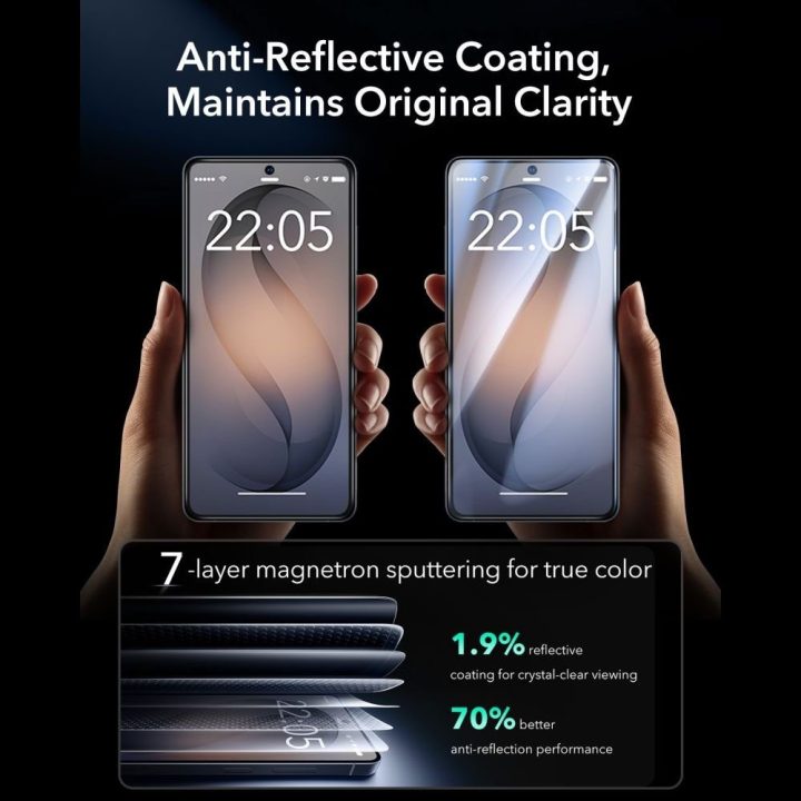 Grūdinto stiklo apsauga Samsung Galaxy S26 Ultra (2 vnt.) ESR