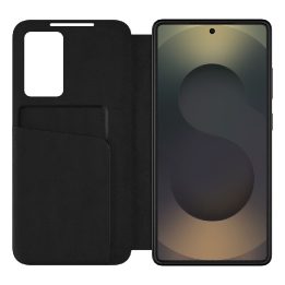 Dėklas telefonui Samsung Galaxy S26+ su kortelių skyreliais juodas