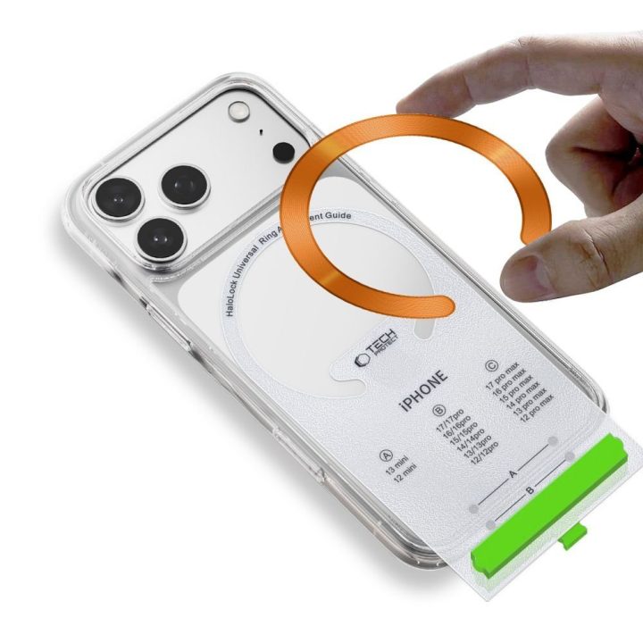 Magnetinis telefono laikiklis MagSafe oranžinis/juodas (2 vnt.)