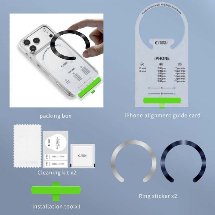 Magnetinis telefono laikiklis MagSafe oranžinis/juodas (2 vnt.)