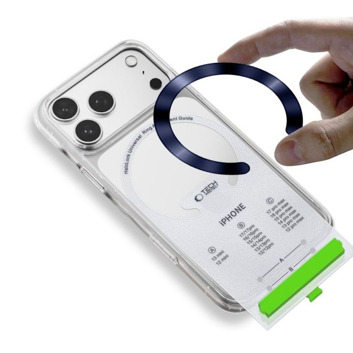 Magnetinis žiedas telefonui MagSafe (2 vnt.) sidabrinis / tamsiai mėlynas