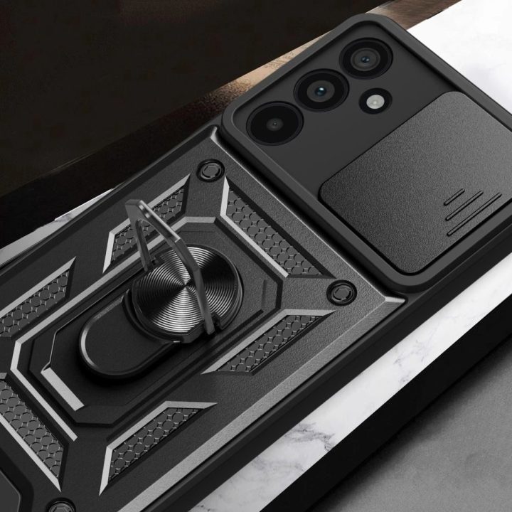 Dėklas telefonui Samsung Galaxy A57 5G su kameros apsauga juodas