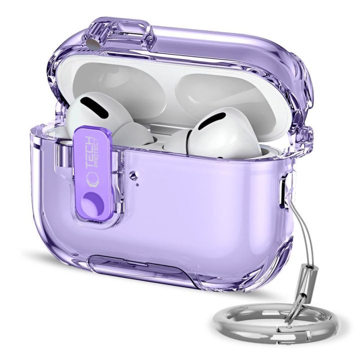 Dėklas AirPods Pro 3 ausinėms violetinis