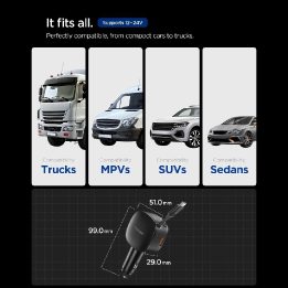 Automobilinis telefono įkroviklis 60 W juodas Spigen