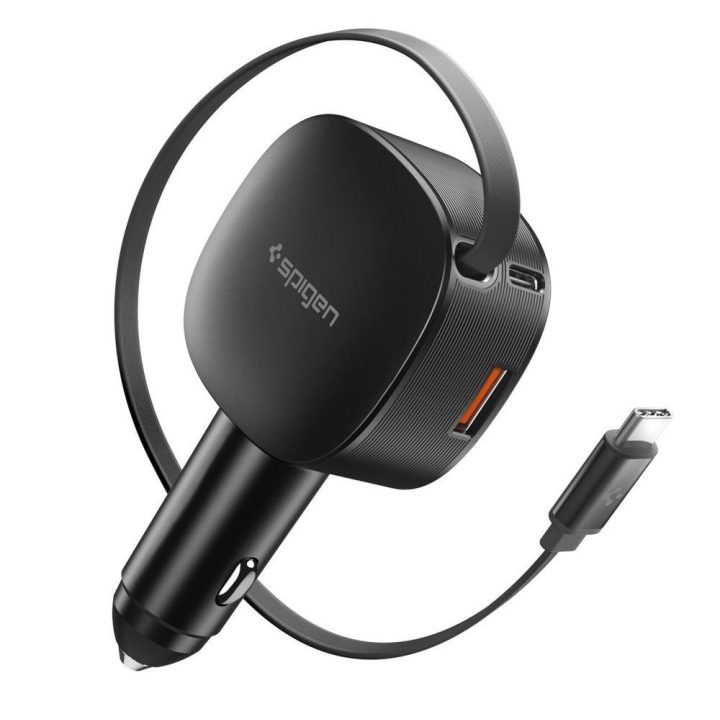 Automobilinis telefono įkroviklis 60 W juodas Spigen