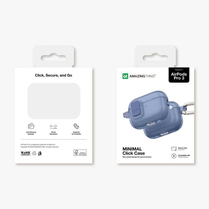 Dėklas AirPods Pro 3 ausinėms mėlynas AmazingThing