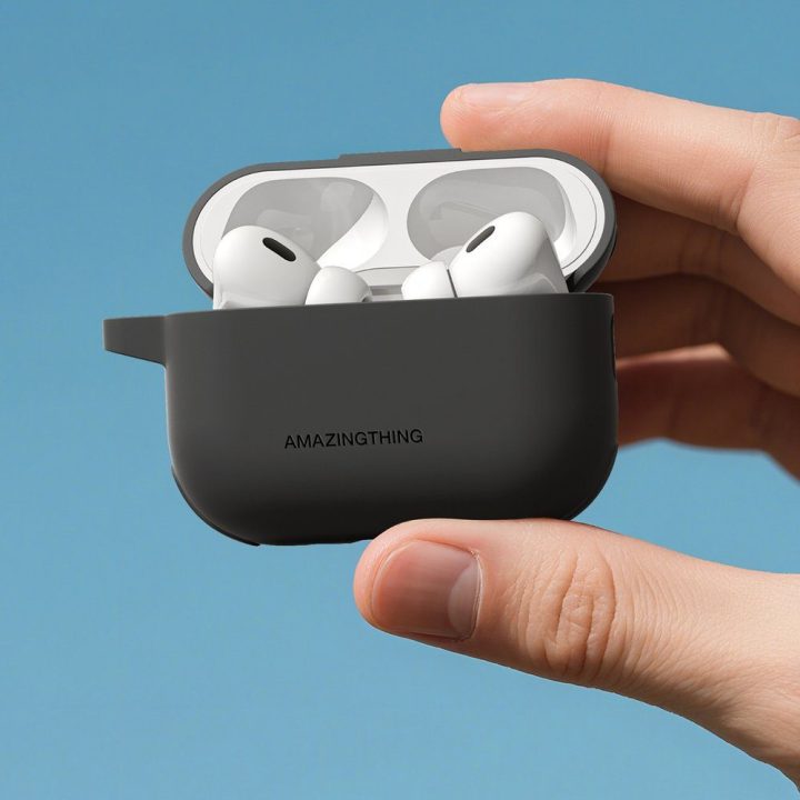 Dėklas AirPods Pro 3 ausinėms juodas AmazingThing