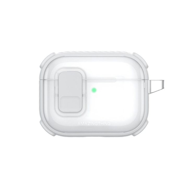 Dėklas AirPods Pro 3 ausinėms skaidrus baltas AmazingThing