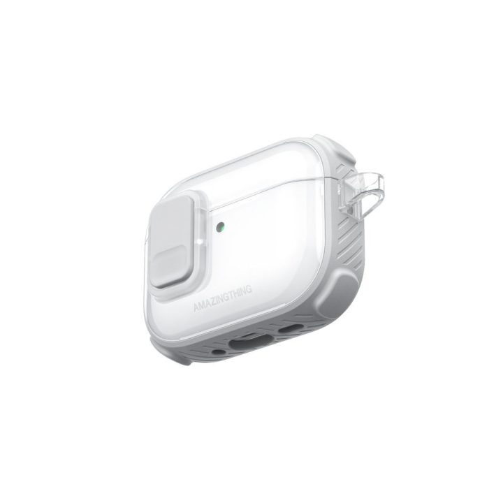 Dėklas AirPods Pro 3 ausinėms skaidrus baltas AmazingThing