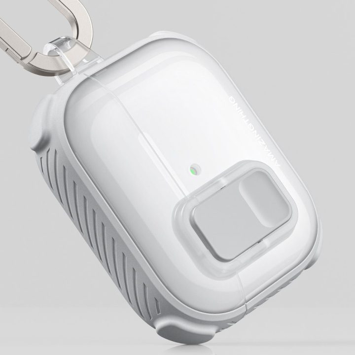 Dėklas AirPods Pro 3 ausinėms skaidrus baltas AmazingThing