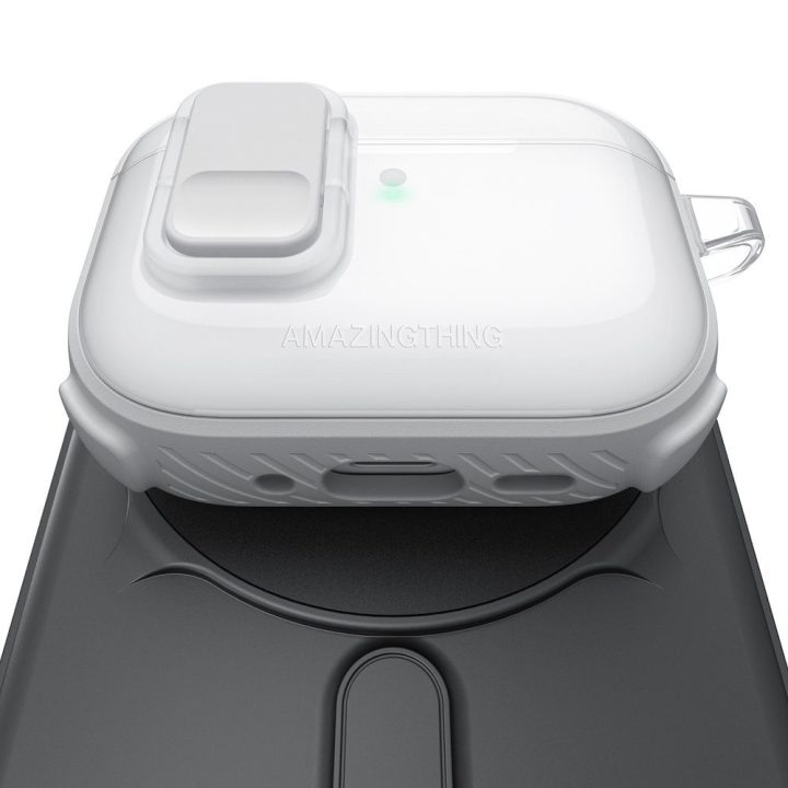 Dėklas AirPods Pro 3 ausinėms skaidrus baltas AmazingThing